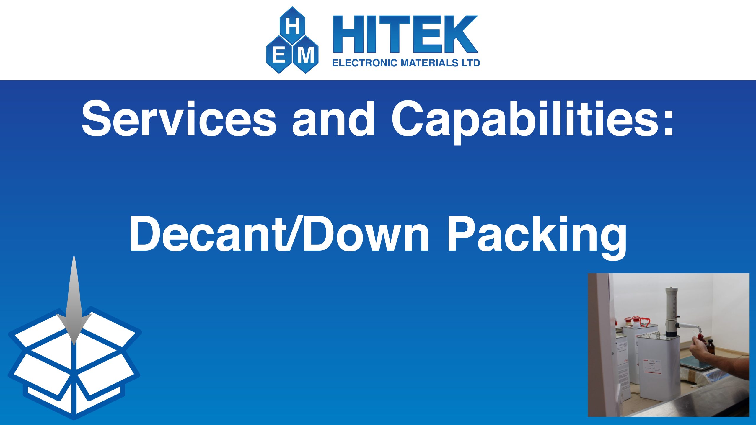 Cover image for Down packing/Decant capability